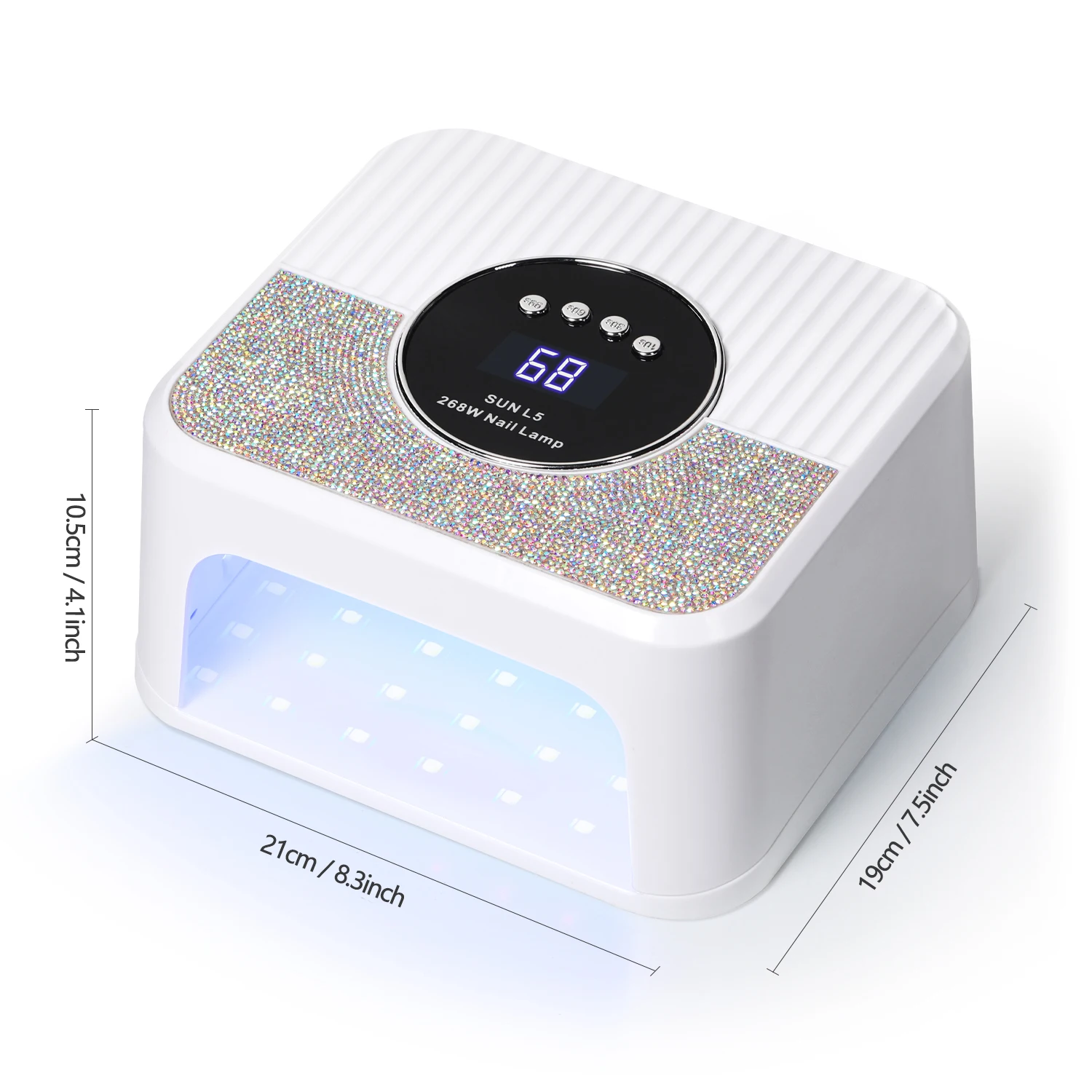 Профессиональная лампа для сушки гель-лака Yikoolin 1 шт. с 4 настройками таймера и