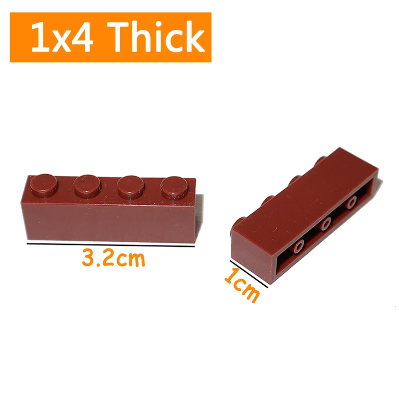 Конструктор MOC сборные частицы 3010 3066 1x4 кубики 40 шт. толстые точки 1*4 сделай сам