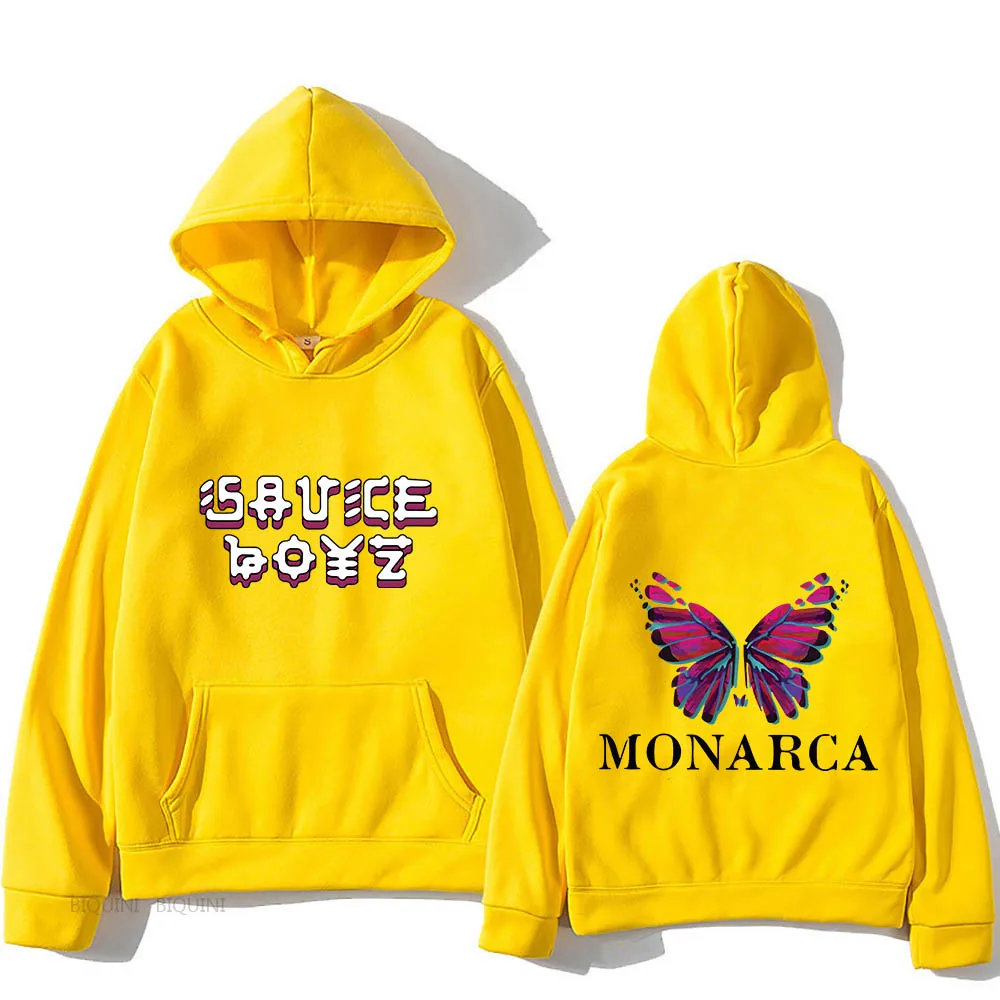 

Eladio Carrion Sauce Boyz Monarca Punk Anime Hoodies Gothic Manga Sweatshirt Comic Men/women Clothes High Street Soft Streetwear