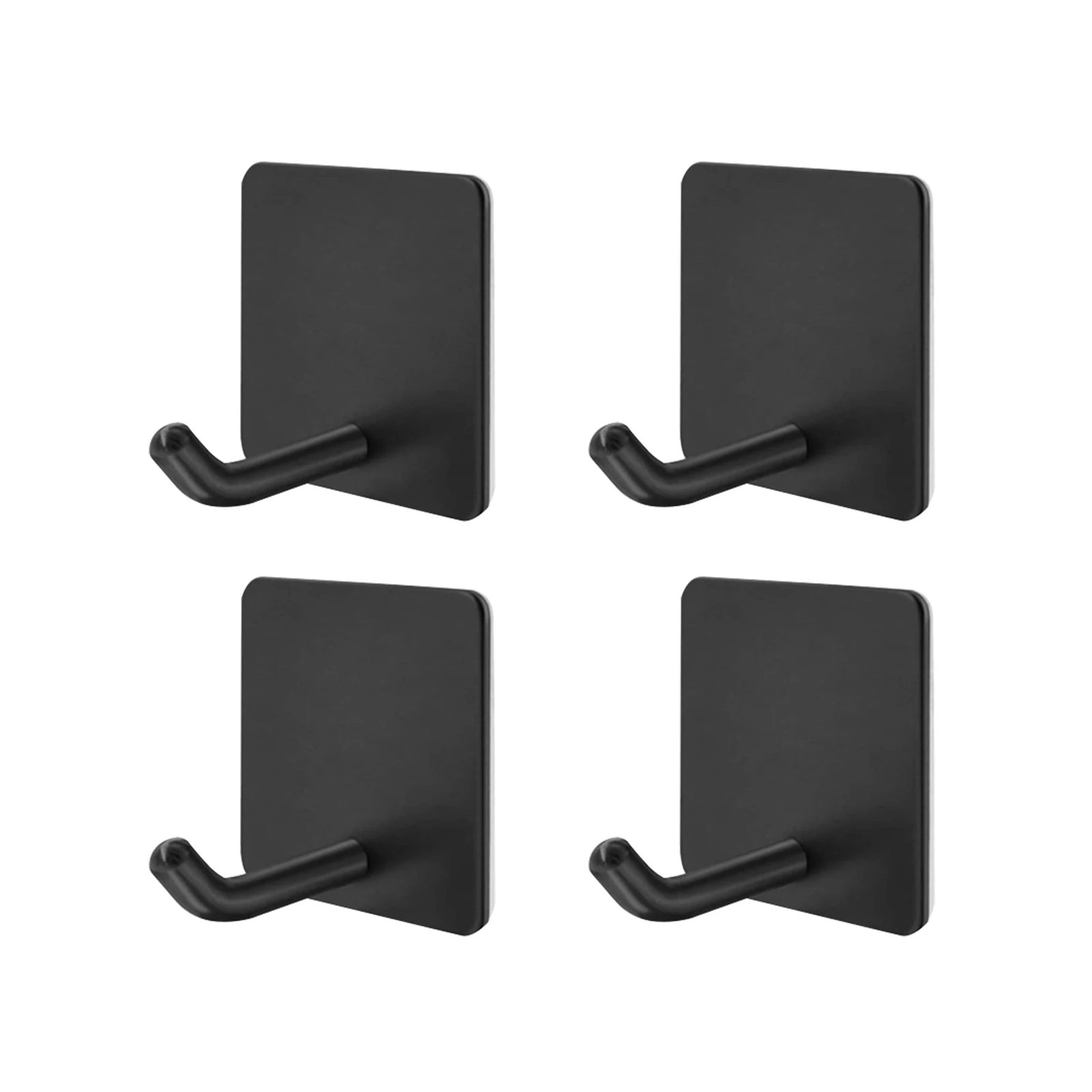 

4pcs Stainless Steel Wall Mounted Easy Clean Accessories Bathroom Towel Door Decorative Home Storage Adhesive Hook Art Craft DIY