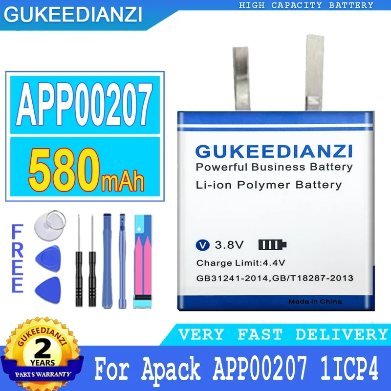 

580mAh High Capacity Battery For Apack APP00207 1ICP4/27/30 Mobile Phone Batteries High Quality
