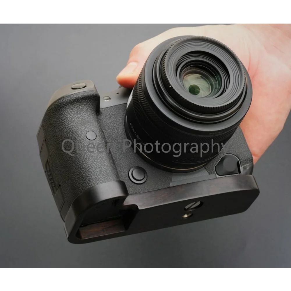 

Ручная рукоятка из дерева и черного ореха ручной работы для камеры EOS R5 черный коричневый кронштейн для аккумулятора