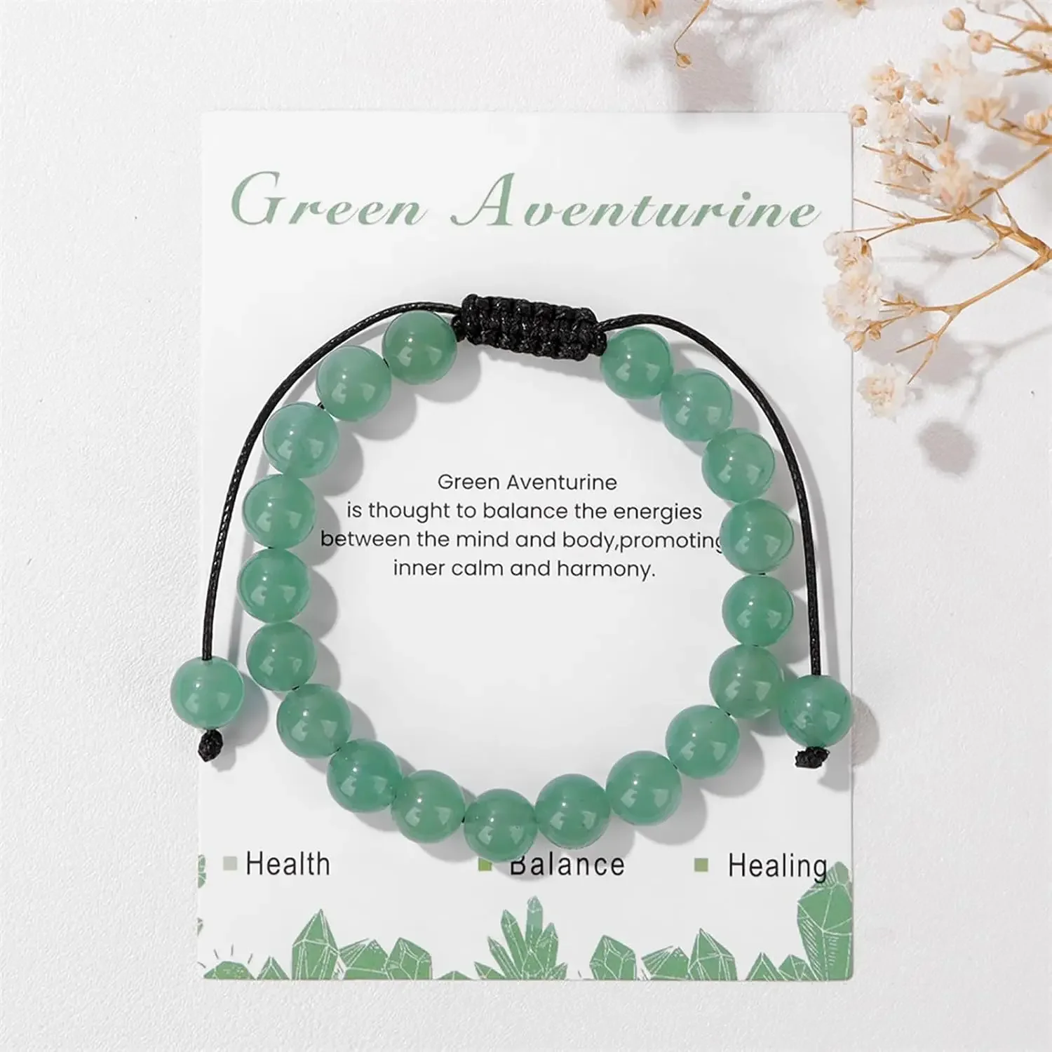 Винтажные натуральные зеленые круглые браслеты из бисера регулируемый черный