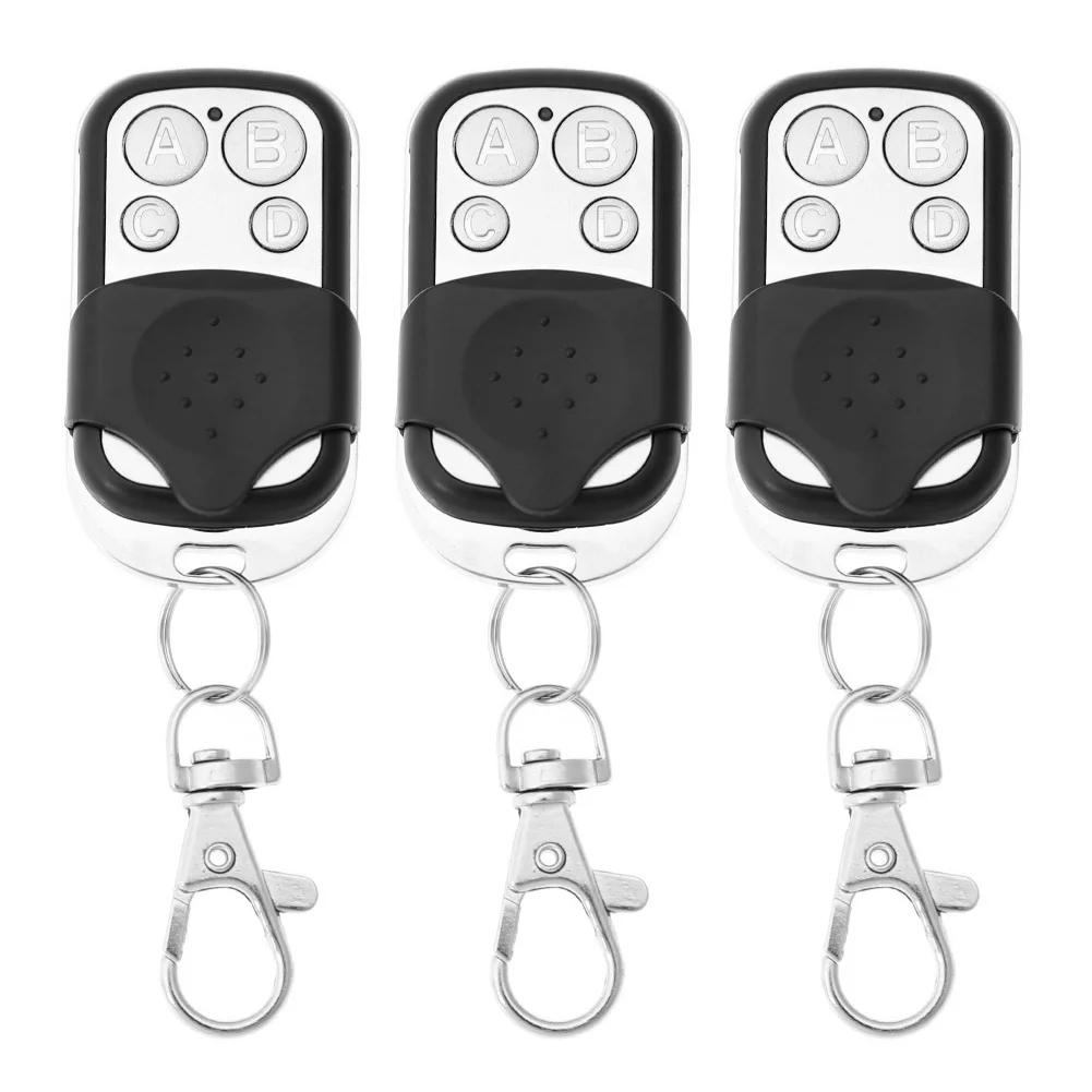 

2pcs/3pcs 433MHz Remote Control 4CH Car Key Garage Door Gate Opener Remote Control Duplicator Electronic Gate Control Duplicator