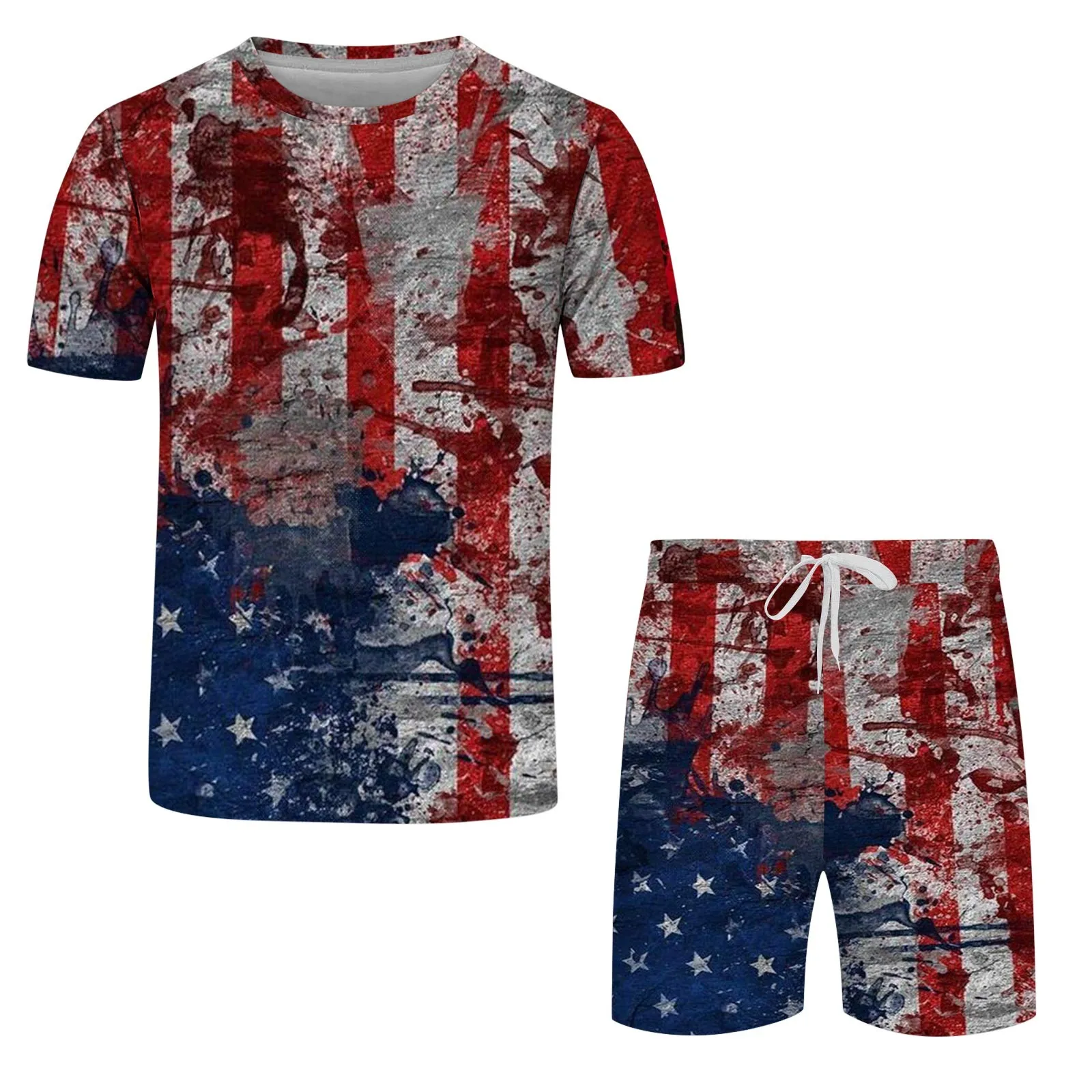 Men Tracksuit Casual Summer Short Sleeve Polo Shirt And Shorts Suit Two-Piece Set Male Clothing Streetwear Clothes For Men Me