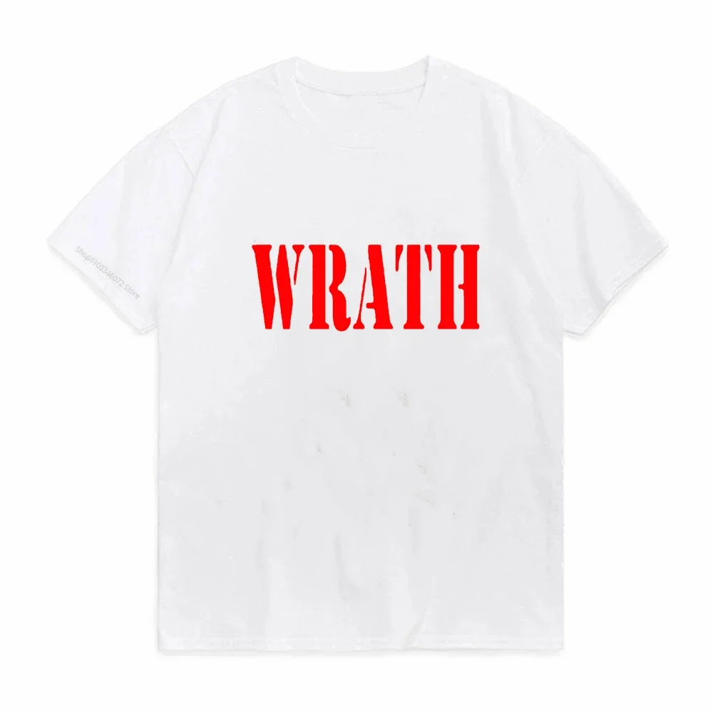Фото Мужская футболка с логотипом Limited WRATH Natural Selection, летняя модная уличная одежда, хлопковая футболка с круглым вырезом и короткими рукавами №2