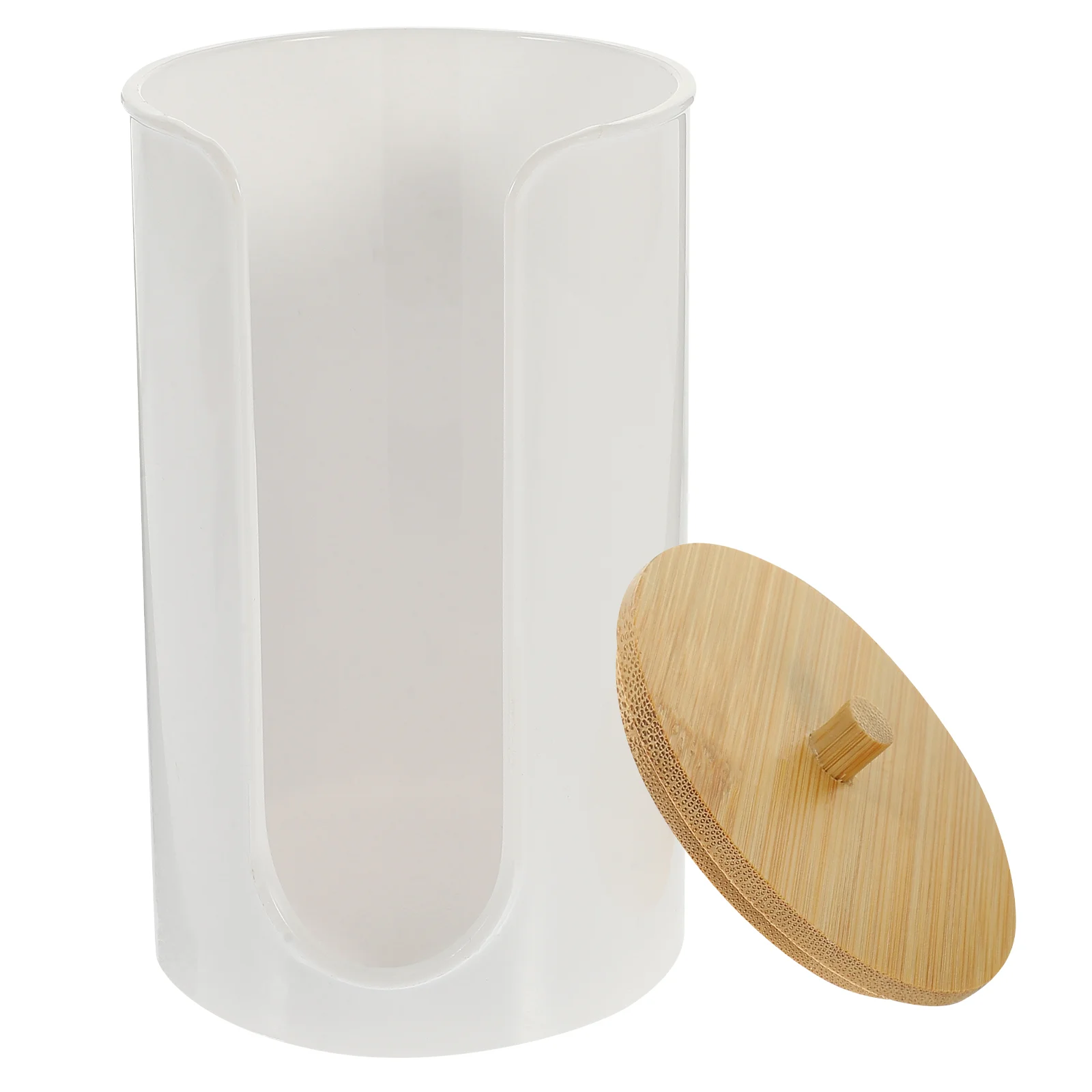 

Storage Tank Mouthwash Dispenser For Bathroom Cup Holder Disposable Paper Cups Table Cotton Round Pad