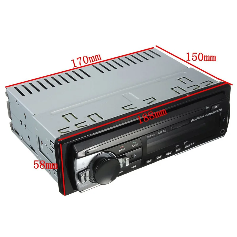 Автомагнитола SIYA 12 В Bluetooth MP3-плеер 60Wx4 FM USB SD APE |