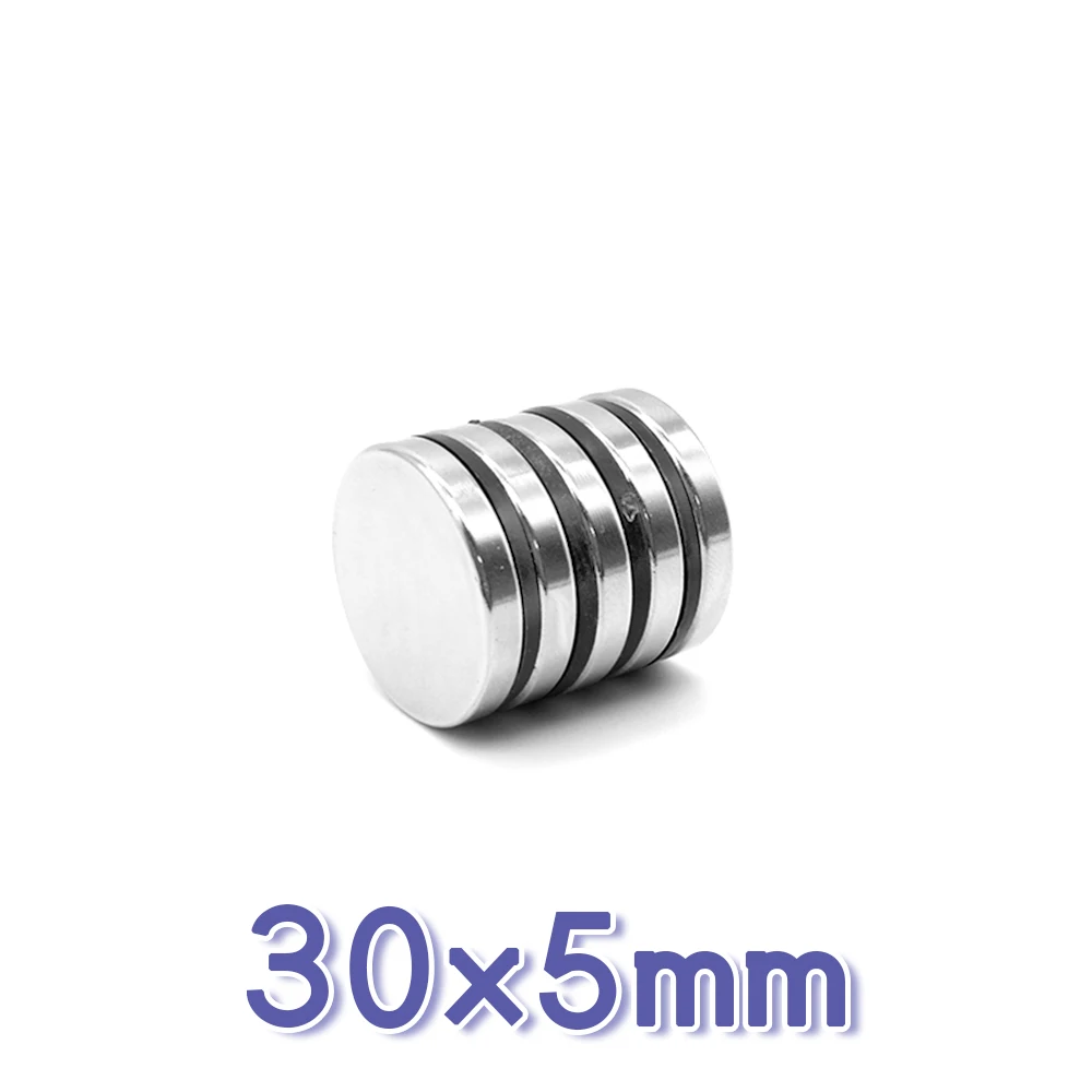 

1/2/5/10/15PCS 30x5 mm Disc Rare Earth Neodymium Magnet N35 Strong Permanent Magnets 30x5mm Bulk Round Search Magnet 30*5 mm