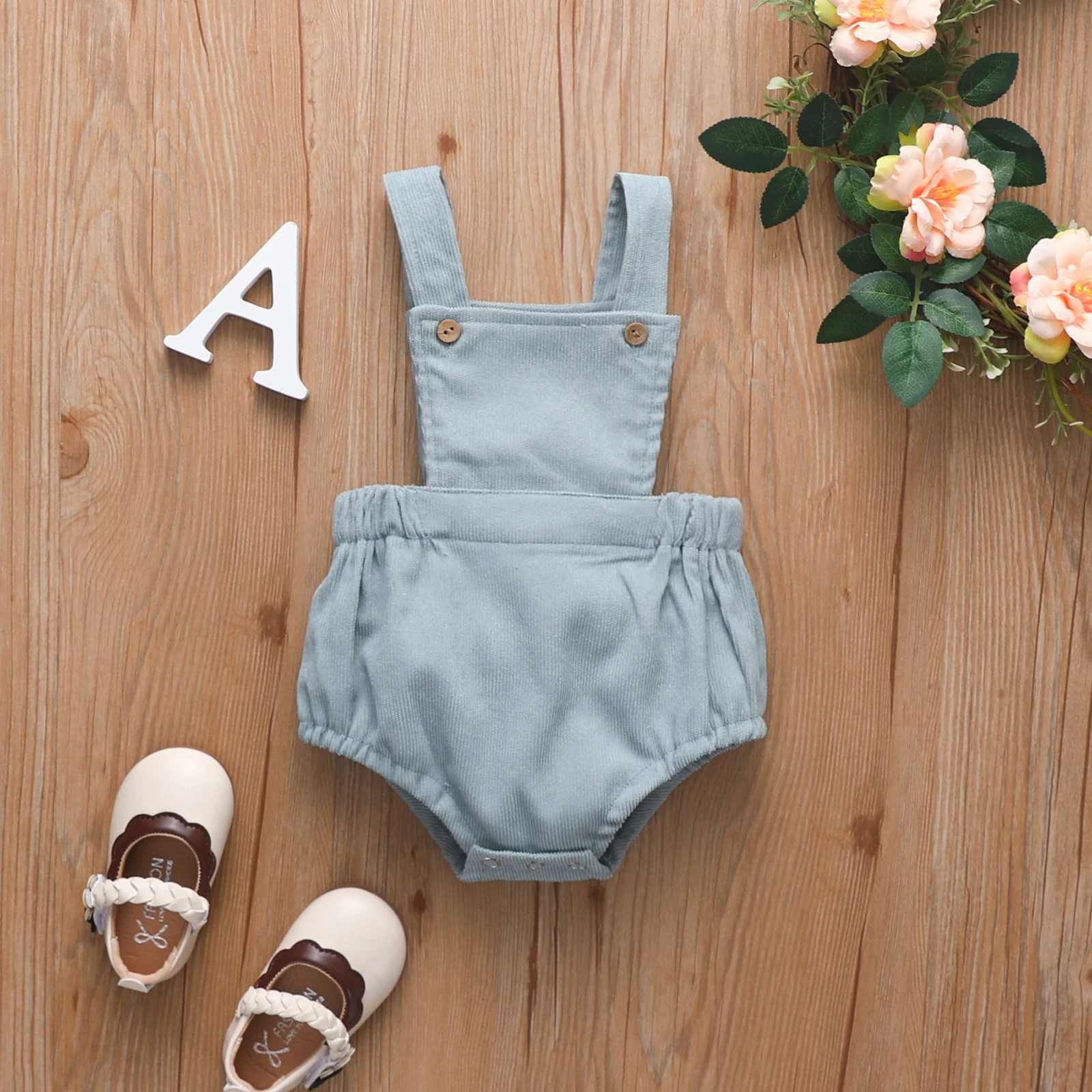 

Newborn 0-24 Months Children's Onesie Baby Boy Solid Color Sling Jumpsuit Summer Girl Baby Suit