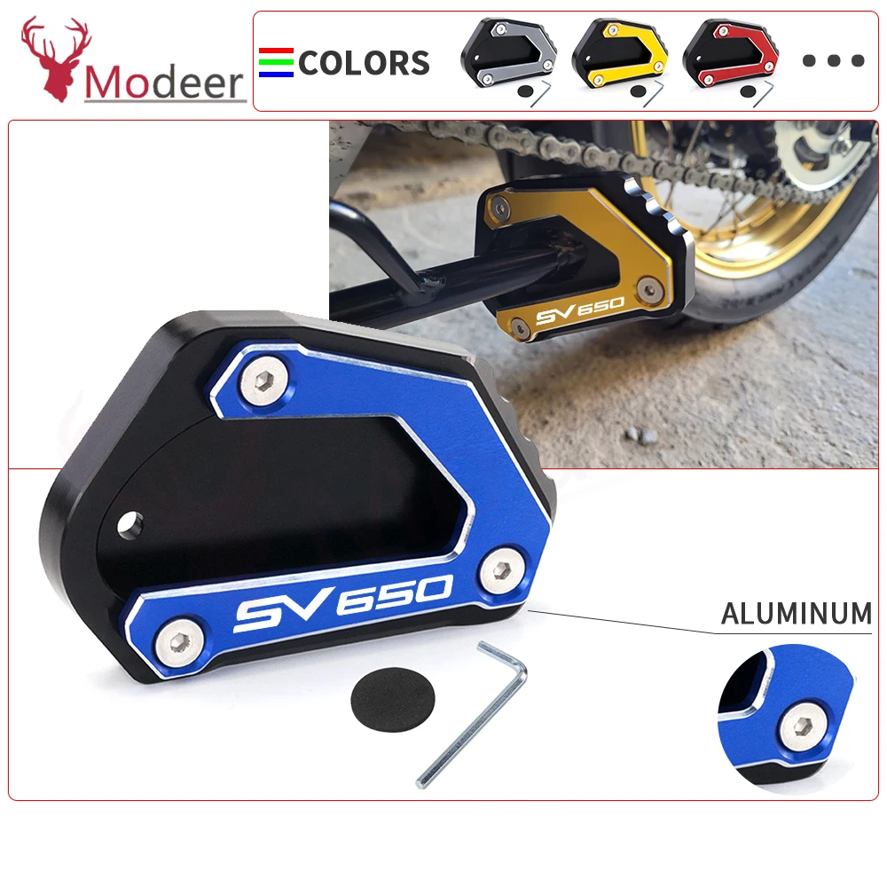 

Motorcycle Accessorries Fits For SUZUKI SV650 SV650S SV 650 S 2003 2004 2005 2006 2007 Foot Enlarger Foot Side Stand Extension