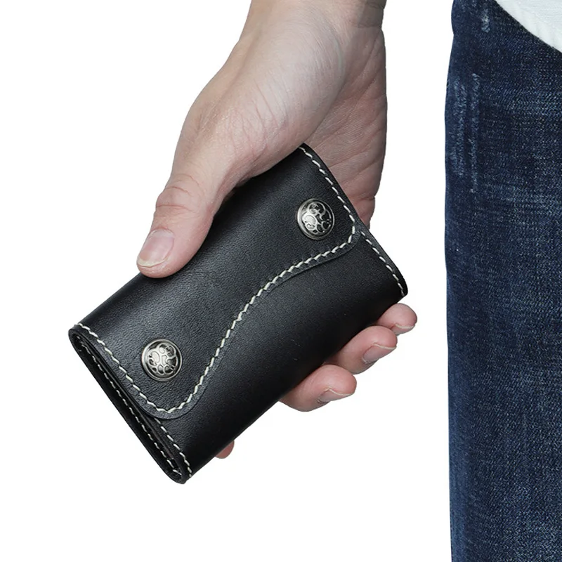 

AETOO Vegetable tanned leather key bag for home door with multi-functional wallet with card leather key bag car key bag