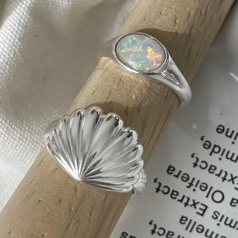 

Gift Trendy Irregular Retro Stone For Girls Sweet Korean Style Ring Fashion Jewelry Women Open Ring Unique Finger Ring