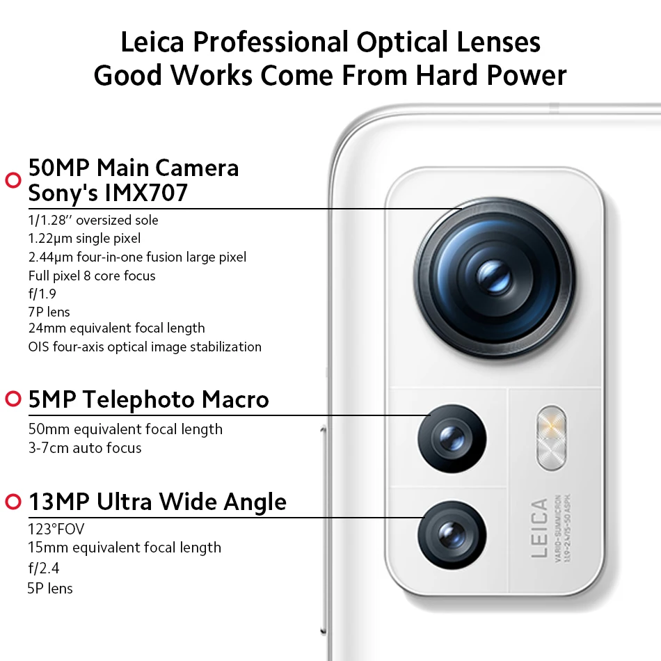 Global Rom Xiaomi Mi 12S Mobile Phones 128GB/256GB/512GB Smartphone Snapdragon 8 Gen 1+ NFC 50MP Camera 120HZ Screen 67W 4500mAh