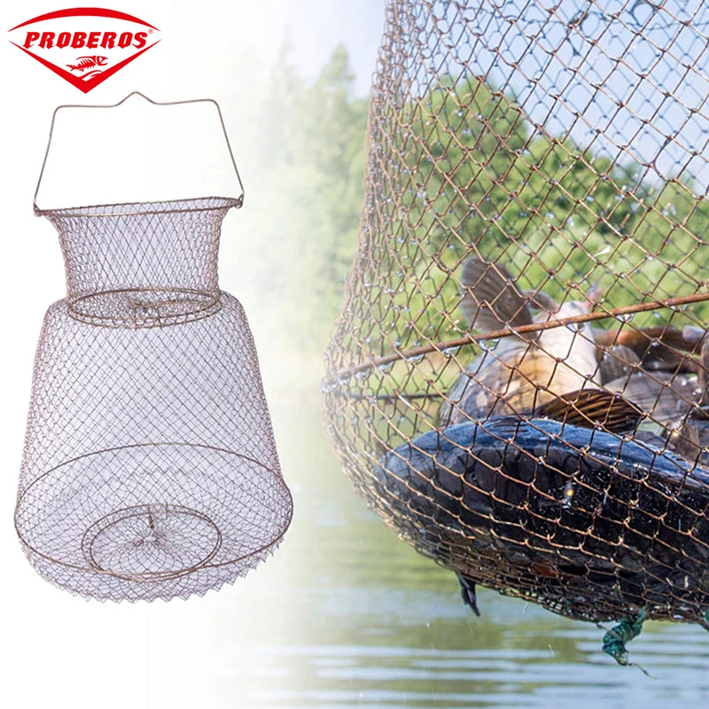 

PROBERO Metal Foldable Hanging Wire Folding Steel Wire Fishing Net Fish Cage Wire Material High Quality Fishing Net Spare Parts