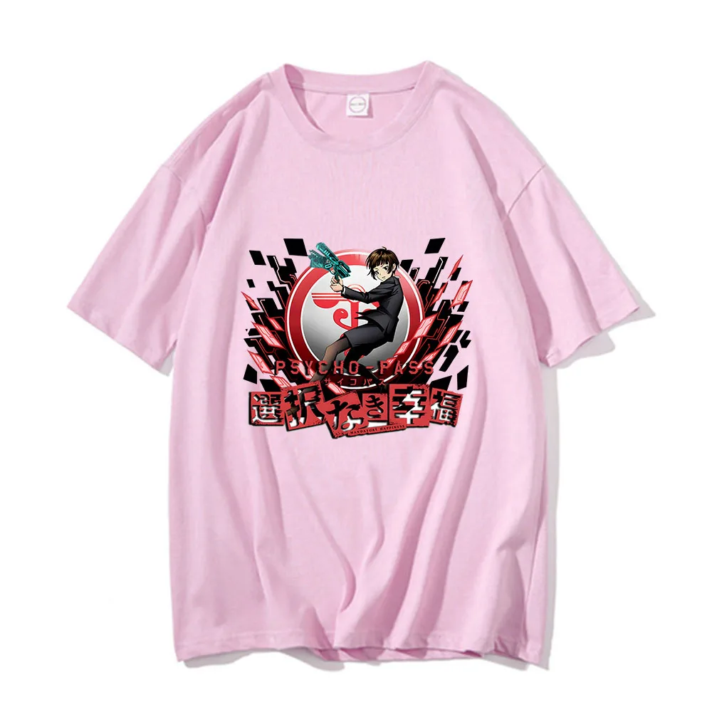 

Psycho Pass Tshirts MEN Science Fiction Saiko Pasu Individualization T Shirts 100% Cotton T-shirts Tunemori Akane Originality