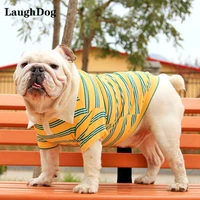 bulldog t shirt pet dog vest stripe shirt for small medium large dogs clothes french english bulldog teddy chihuahua pug s 5xl
