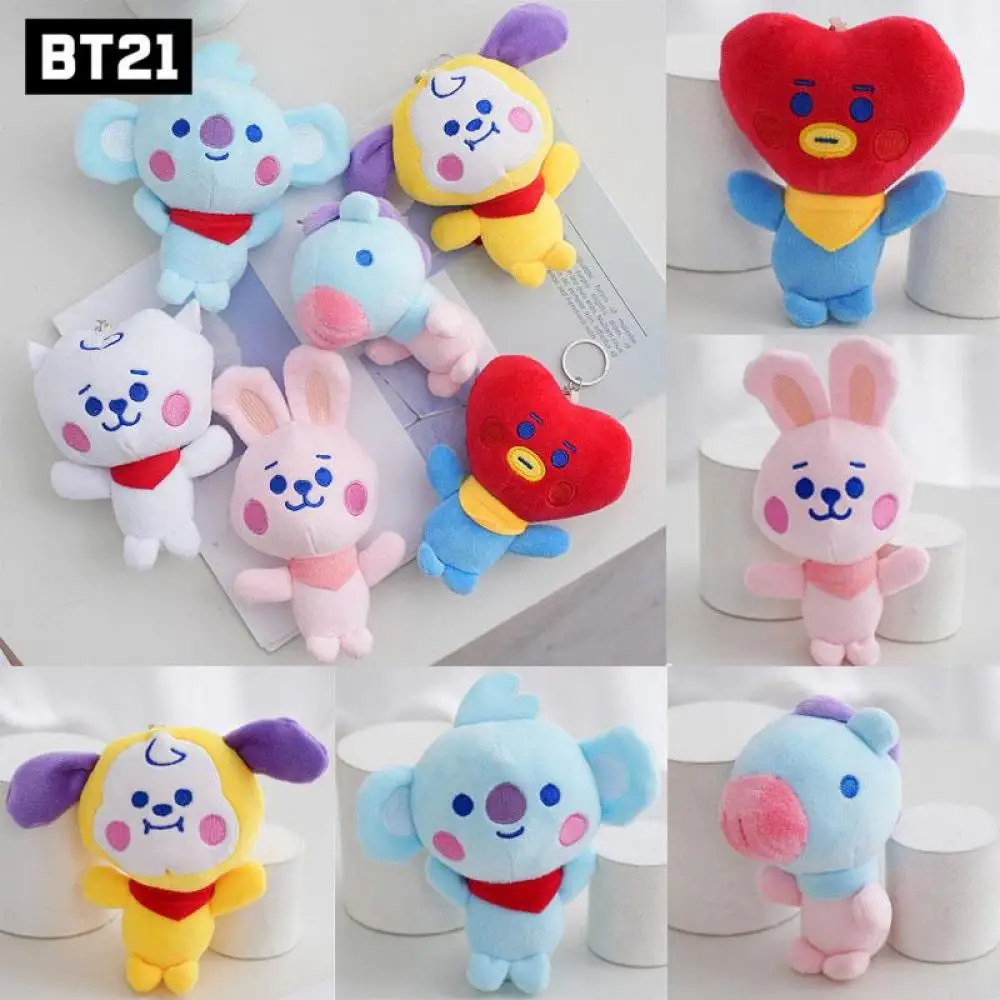 Kawaii Bt21 мини плюшевый брелок серия Корея K-Pop аниме ТАТА Cooky Chimmy Koya Shooky Mang Rj аксессуары для подвесок