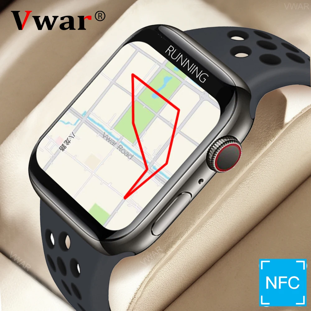 

Vwar FLY6 Smart Watch Series 7 45mm Full Screen with NFC SIRI Bluetooth Call Wireless Charging Waterproof Sports iwo Smartwatch