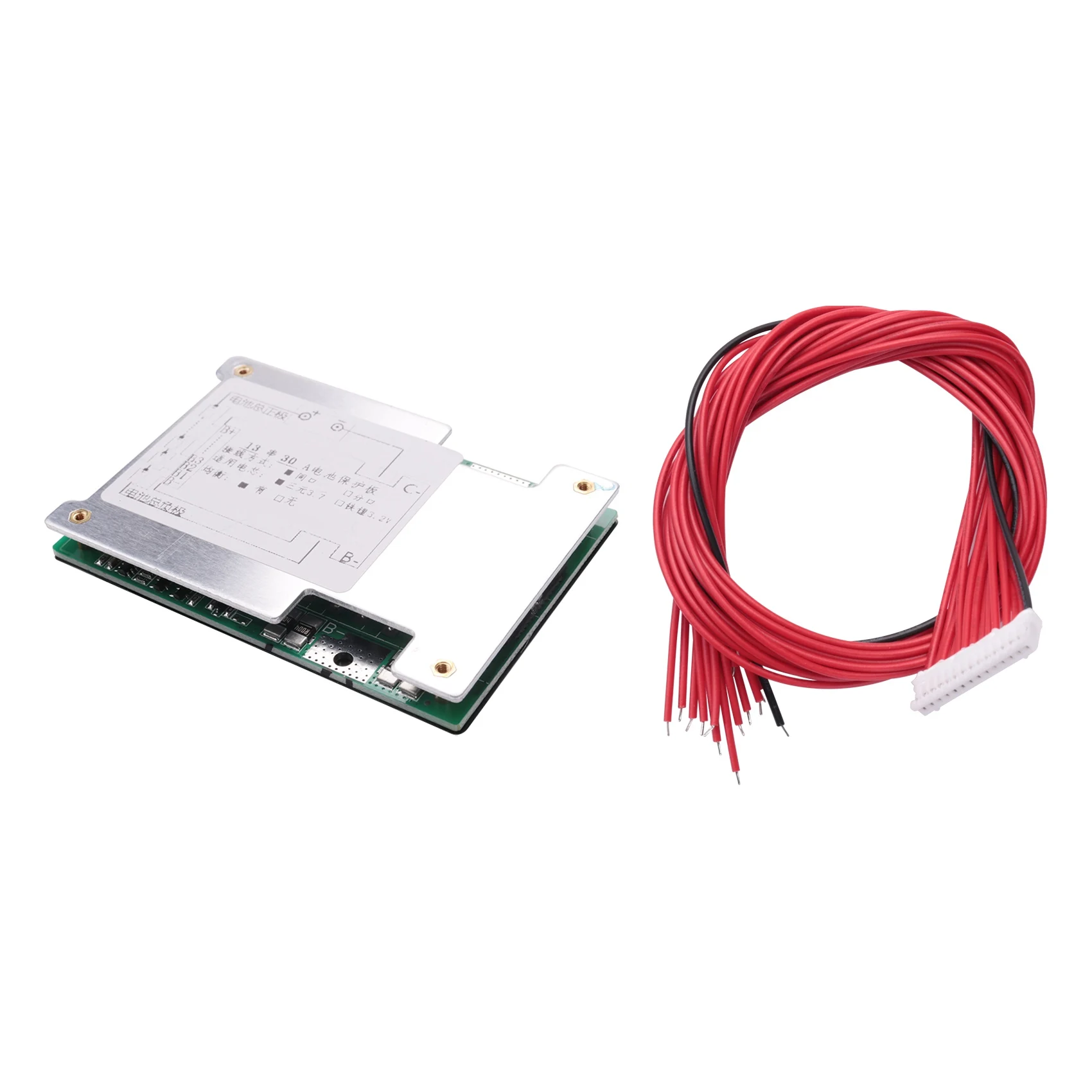 Фото Плата защиты литий-ионных/литий-полимерных аккумуляторов (BMS PCB) A65I 13S 48V 30A с балансировкой и радиатором для электровелосипедов и электросамокатов №4
