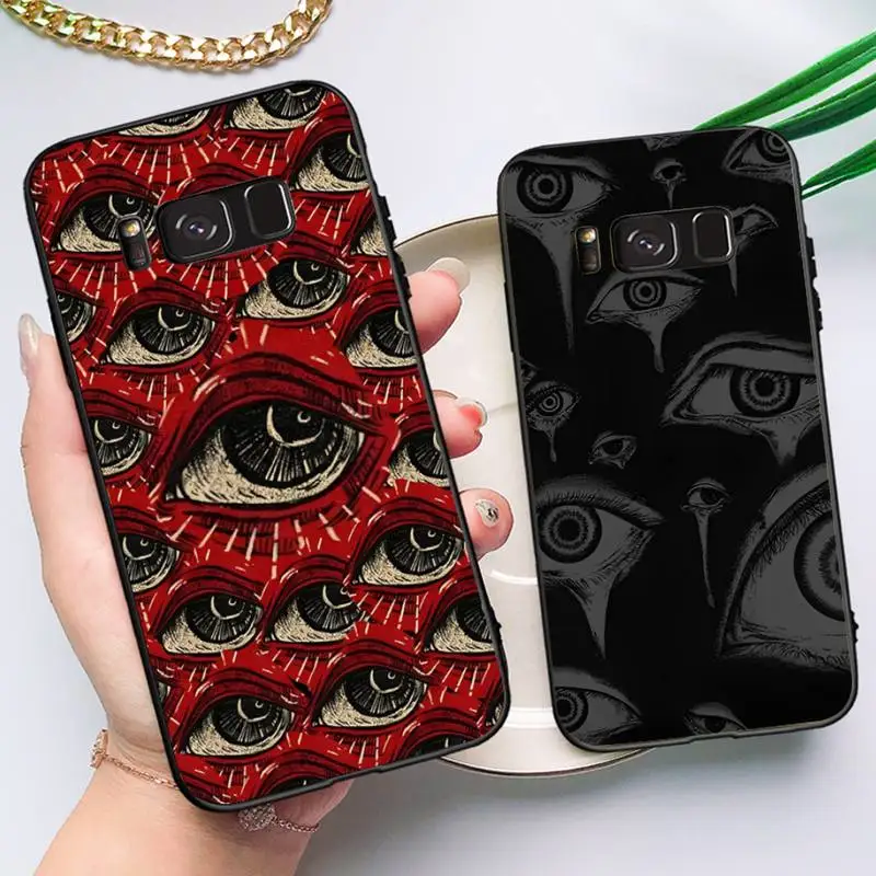 

Scary Face Eyes Phone Case for Samsung Note 5 7 8 9 10 20 pro plus lite ultra A21 12 72