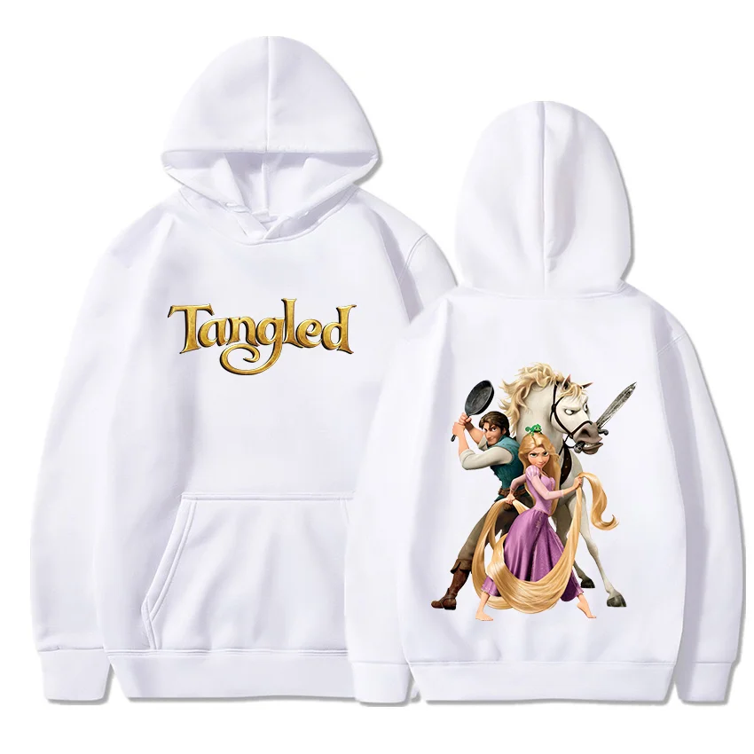 Disney Tangled Rapunzel Princess Thin Hoodie Sweatshirts Men Women Autumn Casual Pullover Boys Girls  Streetwear Hoodies