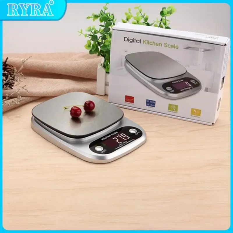 

10/5/3Kg Kitchen Scale Stainless Steel Weighing For Food Diet Postal Balance Measuring LCD Precision Electronic Scales