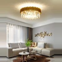 e14 led modern gold silver crystal dimmable lustre ceiling lamp ceiling lights chandeliers lamparas de techo for living room