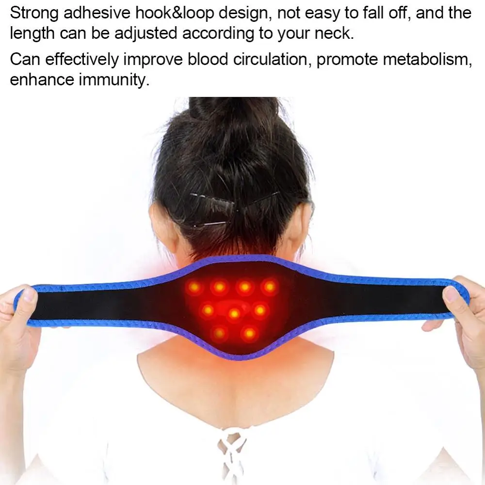 

3PCS Adjustable Self-heating Tourmaline Neoprene Neck Support Brace Magnetic Therapy Wrap Protect Warming Heating Pads For Neck