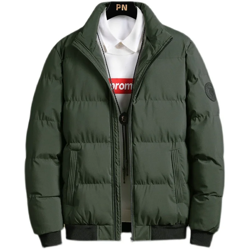 2022 new autumn winter cotton coat men's winter coat new Korean stand collar trend thickened short cotton coat