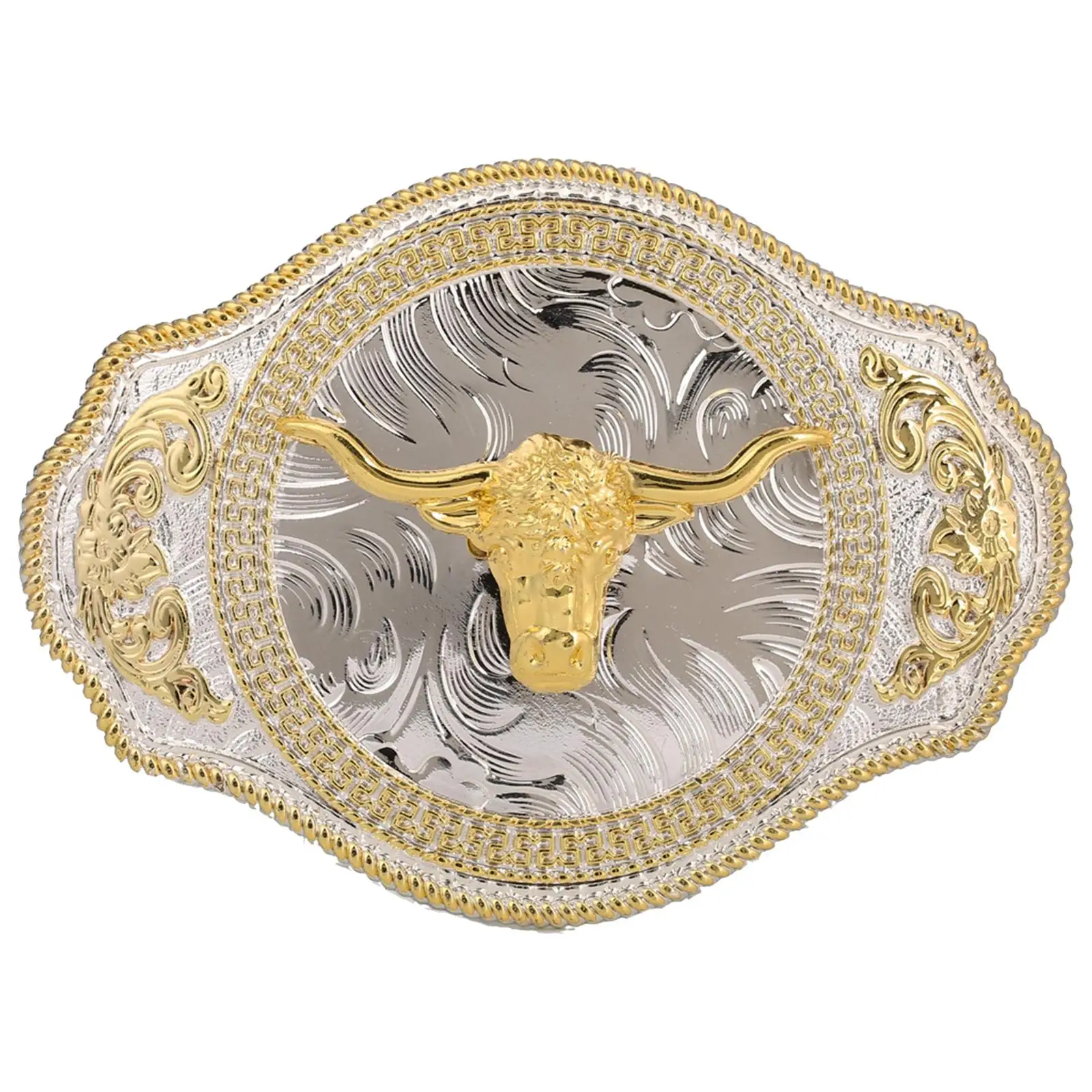 

Retro Style Western Belt Buckle Metal Bull Head Buckle Replacement Belt Buckles