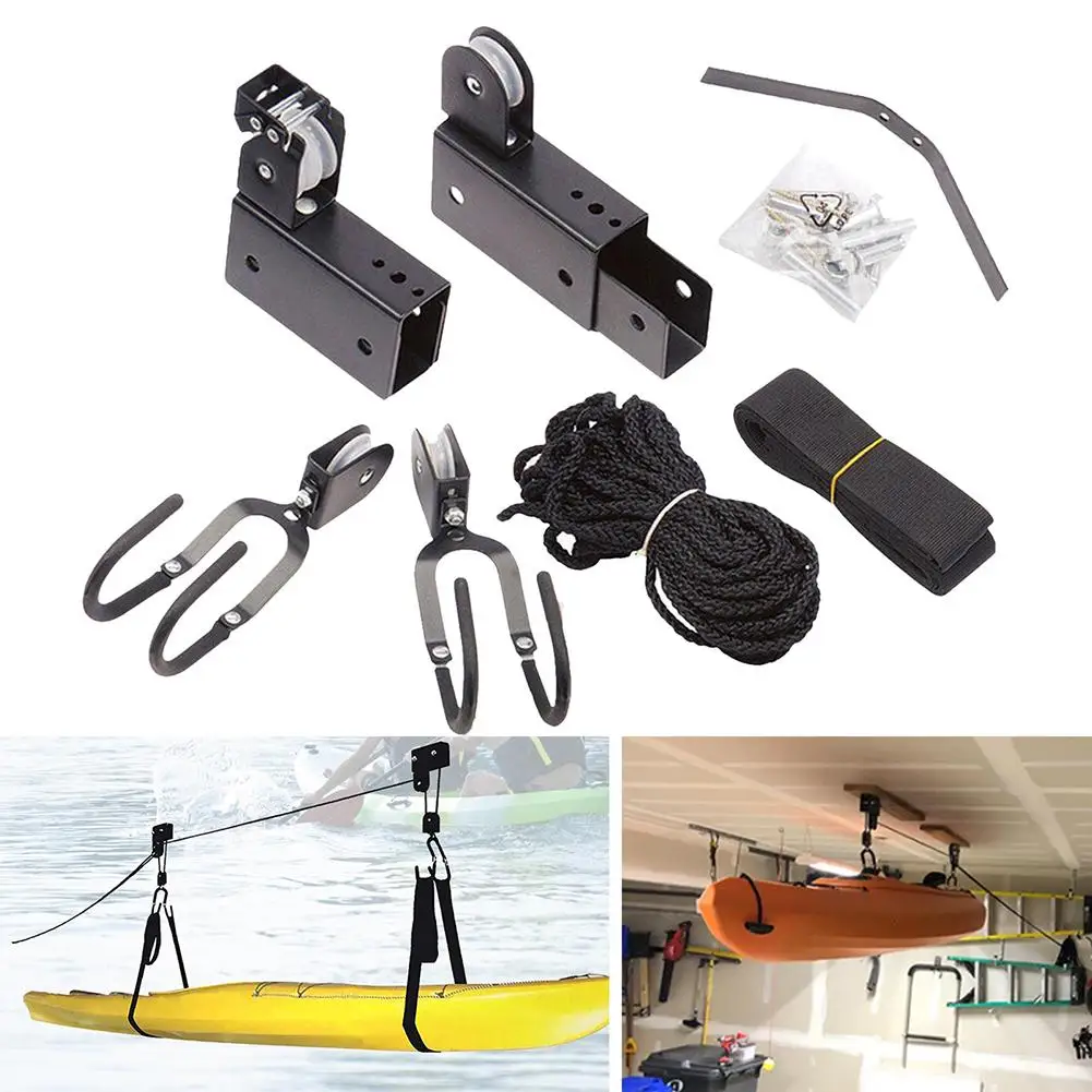 Multifunctional Kayak Hanger 119lbs Capacity Space Saving Kayak Hoist For Kayaks Bikes Boat Canoes Ladder