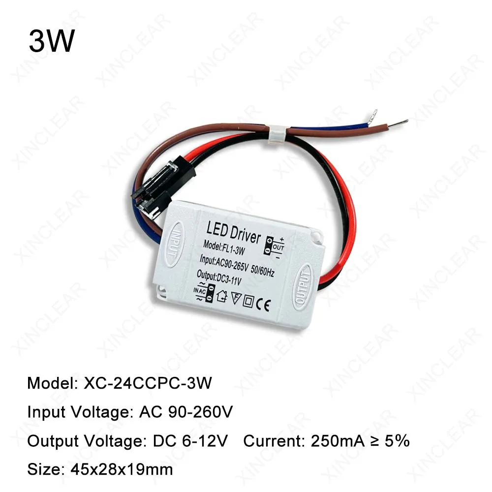 

Драйвер для светодиодных панелей 3Вт-24Вт