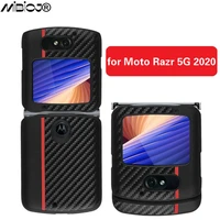 luxury case for motorola razr 5g all inclusive shockproof cover carbon fiber pattern phone shell for moto razr 5g 2020 case