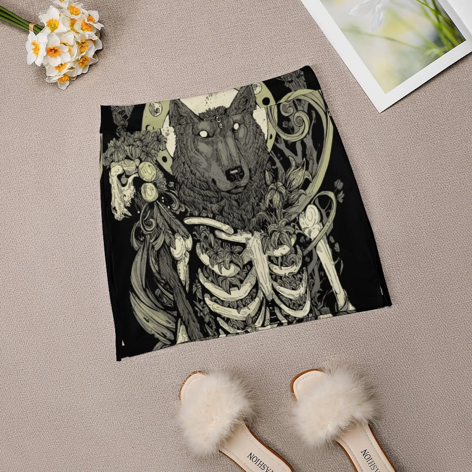 Ликантопия Женская юбка Эстетические юбки Новая мода Короткие Оборотень Волк