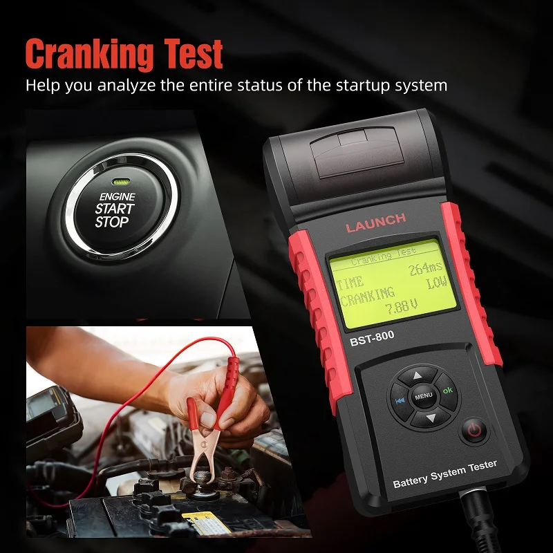 Battery Check Machine Launch BST-800 Tester 12v Load Printer | Instrument Parts & Accessories