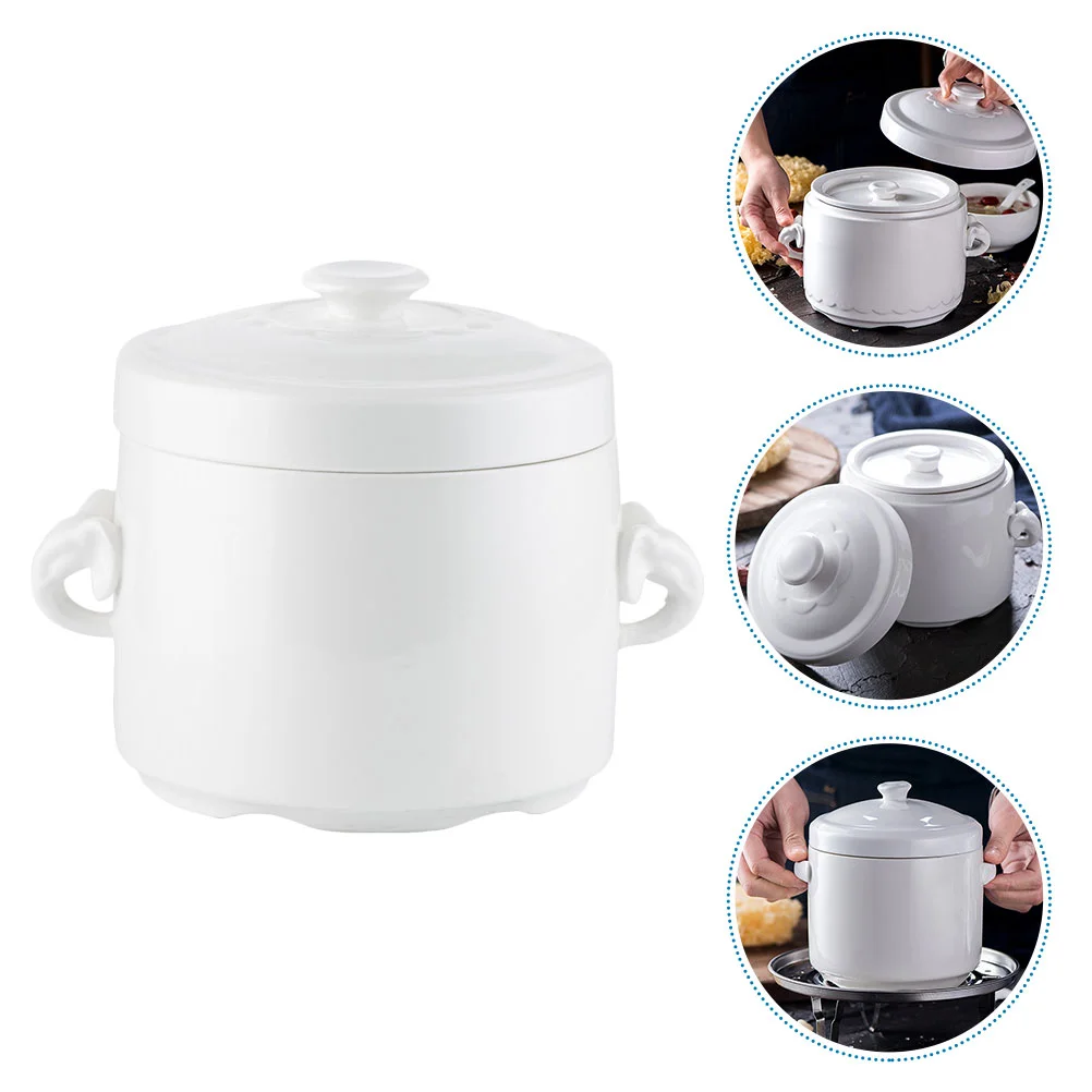 

Ceramic Stew Pot Electric Canner Chilli Bowl Pot Bakeware Steaming Bowl Soup Noodle Bowl Ceramics Steamed Egg Bowl