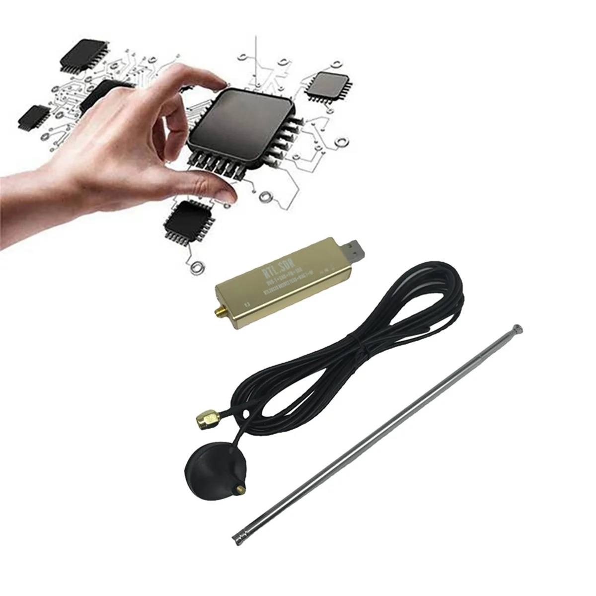 RTL SDR Receiver V3 Pro 100KHz-1.7GHz Built-in TCXO for Ham Radio Aviation Band ADSB UHF VHF HF AM FM