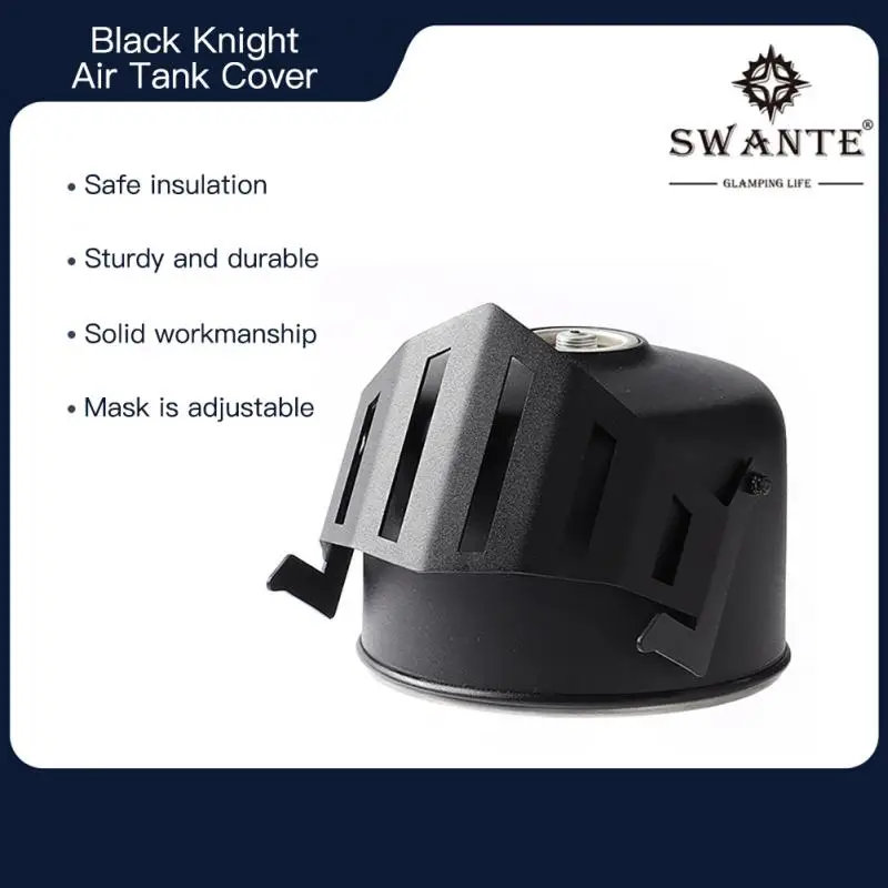 

Black Crimping Design Tank Protective Cover Retro Gas Tank Cover Matte Process Gas Tank Top Outdoor Camping Supplies Durable