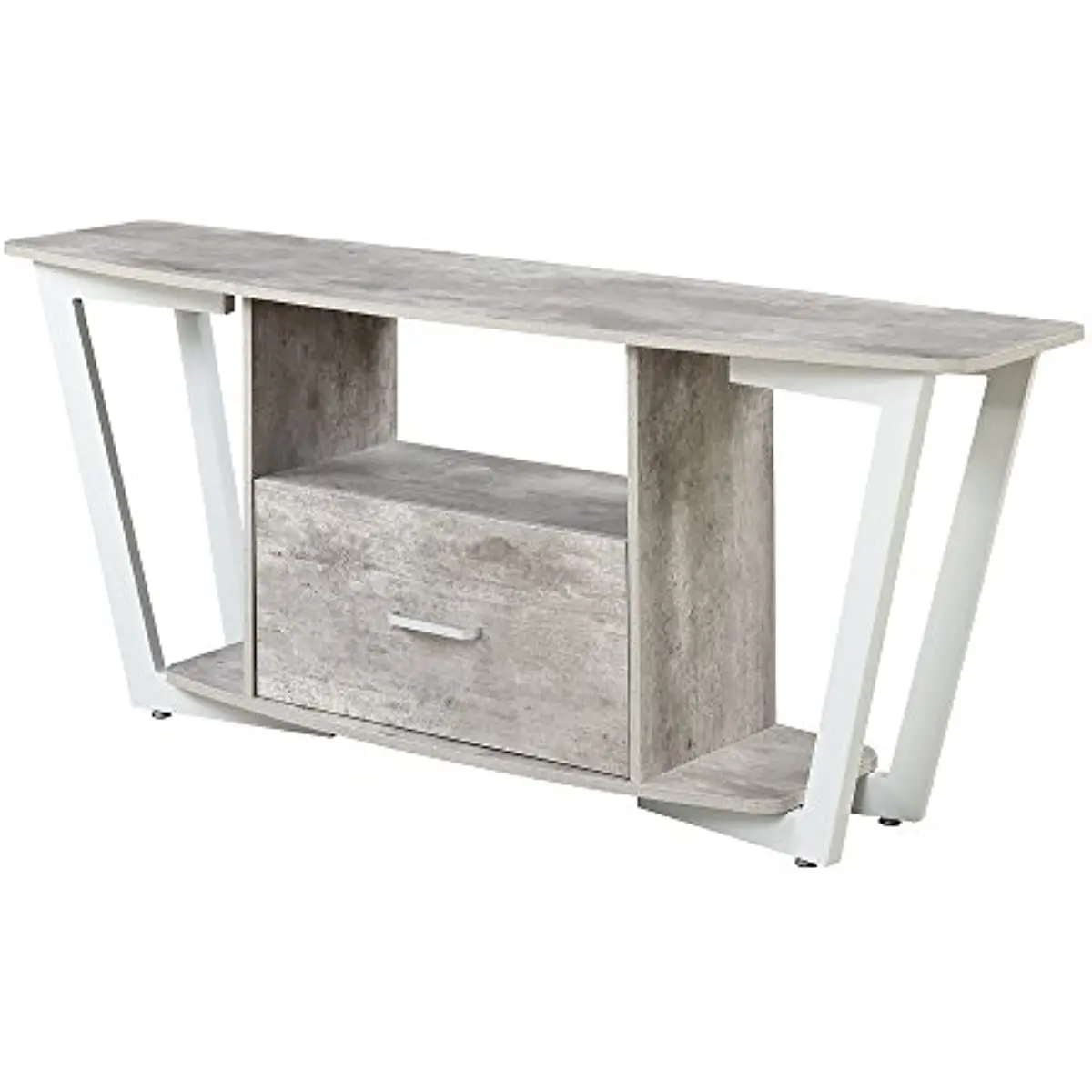 

60-дюймовая ТВ-подставка Graystone, рамка из искусственной березы/белого цвета