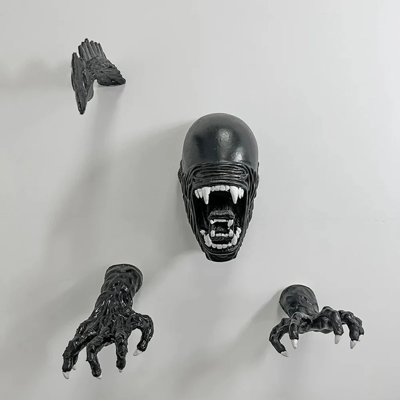 Giant Xenomorphhead Xenomoprh Wall Art Xenomorph Mask Facehugger Towel Rack Hooks