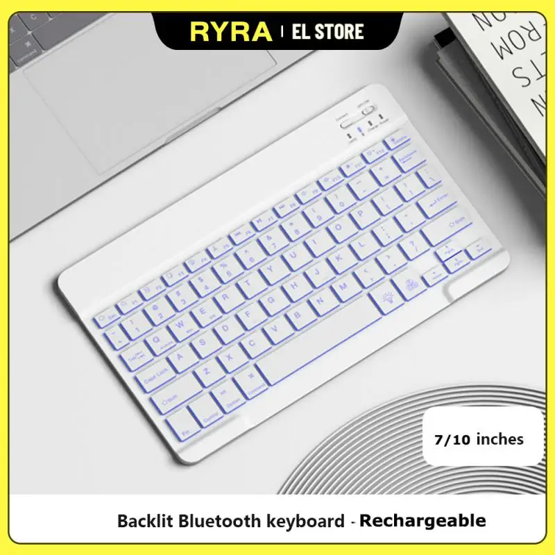 

Перезаряжаемая Bluetooth клавиатура RYRA с подсветкой для ноутбука, ПК, телефона, Windows, Macbook, планшета, компьютера, магнитная беспроводная клавиатура