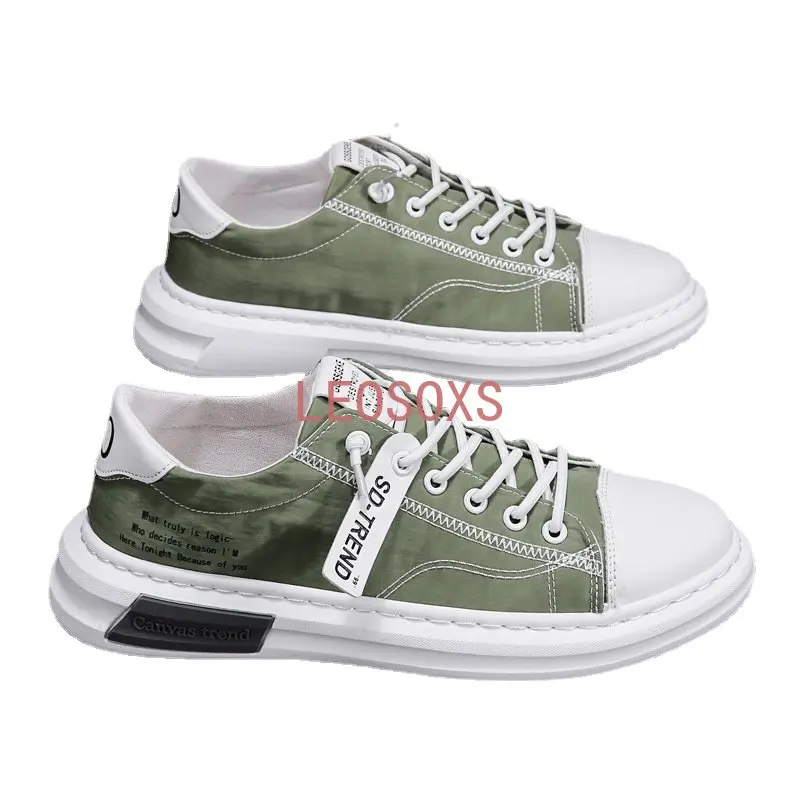 

Spring Men Canvas Casual Sneakers Fashion Lace Up Flat Footwear Korean Breathable Sport Shoes Men's Board Shoes Chaussure Homme