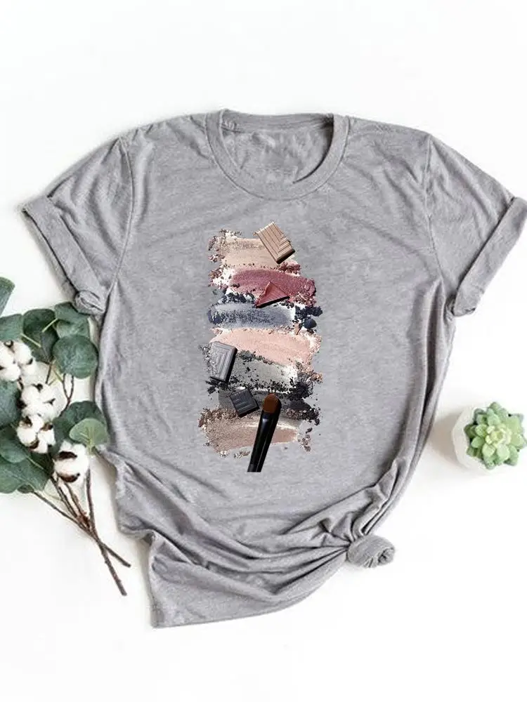 

Женская летняя футболка с коротким рукавом, акварелью и принтом