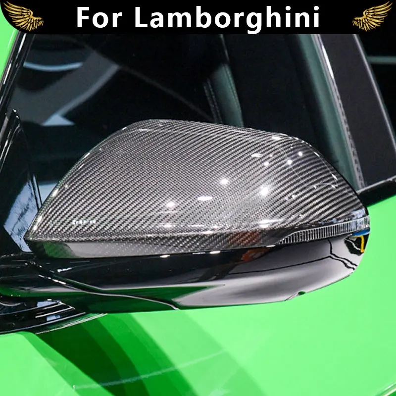 

For Lamborghini Urus Audi Q8 RSQ8 2018+ Replacement Real Carbon Fiber Car Side Rear View Mirror Cap Car Styling Accessories