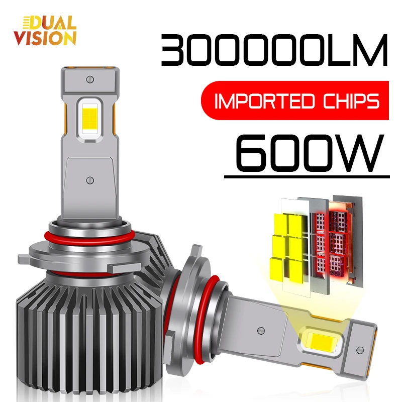 

Лампа для фар головного света, H4, H7, 600 Вт, 6000 лм, 9005 K, H11H9, H8, H1, HB3, 9006, 9012, HB4, HIR2, 12 В