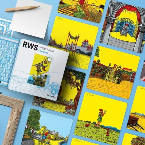 7*7 см RWS широкоугольный Tarot - Compact Edition 78 шт. карт + 2 карты специального назначения каркас в жесткой коробке из двух частей