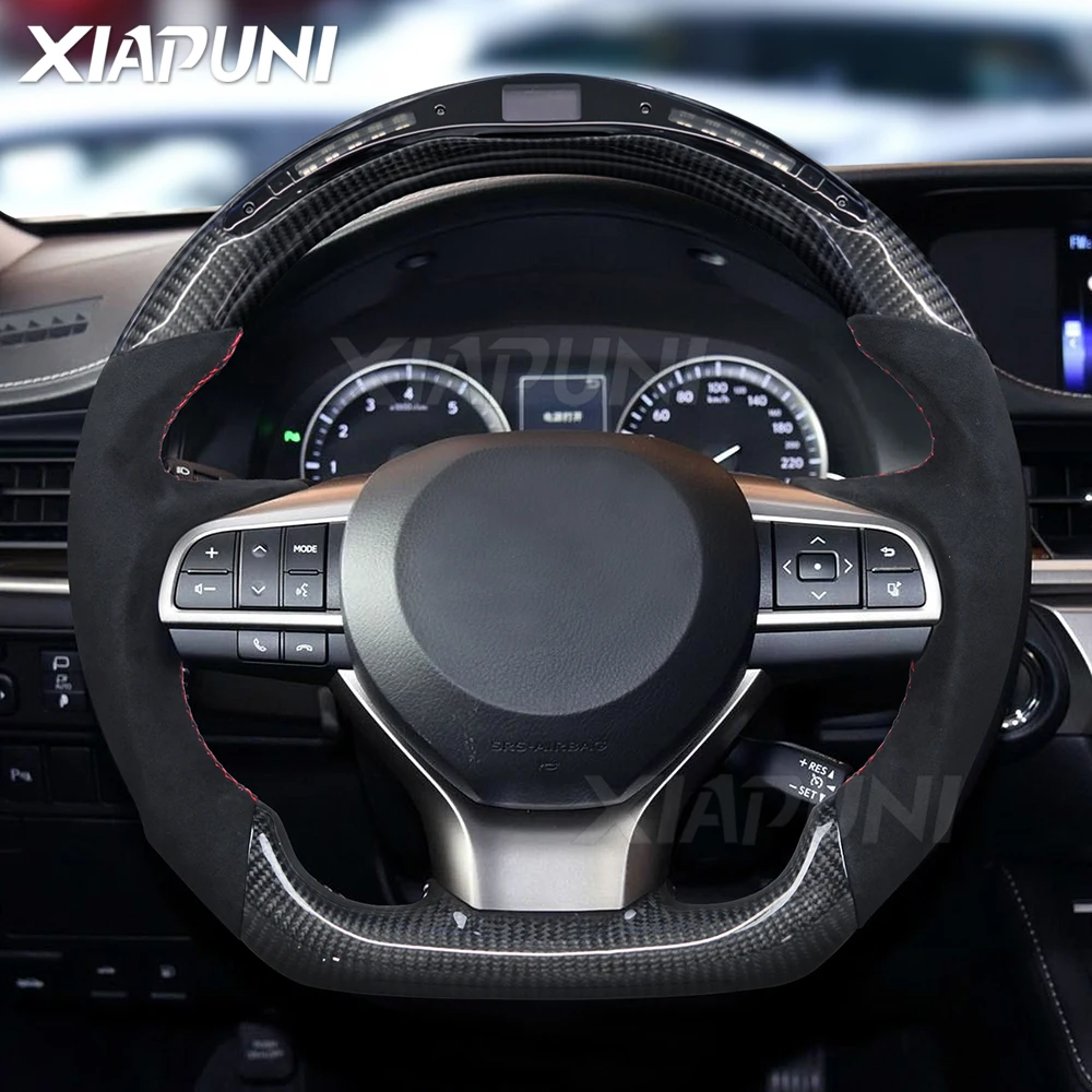 

Светодиодный Руль Подходит для Lexus ES 2015-2020/ RX 2016-2020/ LX 2016-2019 Алькантара 100% углеродное волокно поддержка под заказ