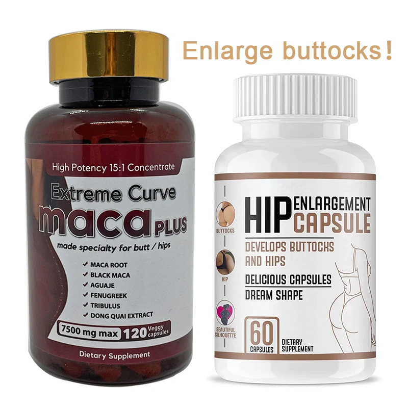 

2 Bottle Maka Buttock Butt Enhancement Pills + Hip Lifting Capsules Specially Designed Buttocks Sexy Body Dietary Supplement