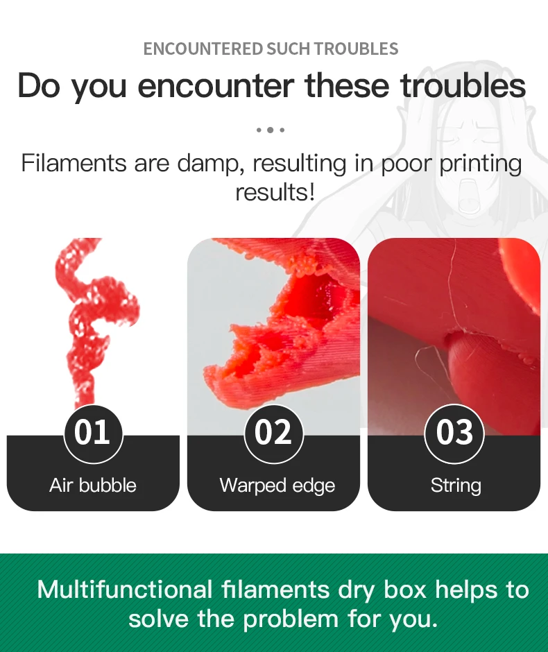 CREALITY 3D Printer Filament Dry Box Printing Dryer Storage Strong Compatibility for 1Kg Material | Компьютеры и офис